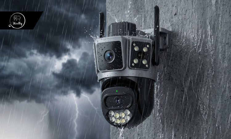 Dviguba Wi-Fi stebėjimo kamera „Heelly Pro“, 2 × 5 MP, besisukanti – nuotrauka 3