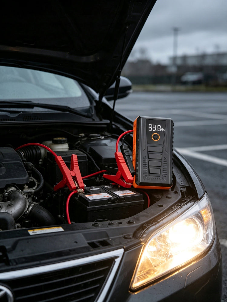 Automobilio užvedimo įrenginys „Kraft&Dele KD5491“, 800 A, 28000 mAh, atsparus kritimams