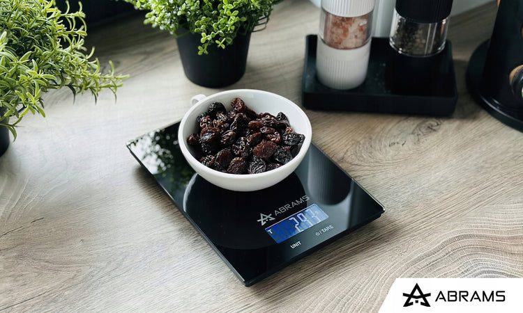 Elektroninės virtuvinės svarstyklės „Abrams“, 5 kg / 1 g, juodos