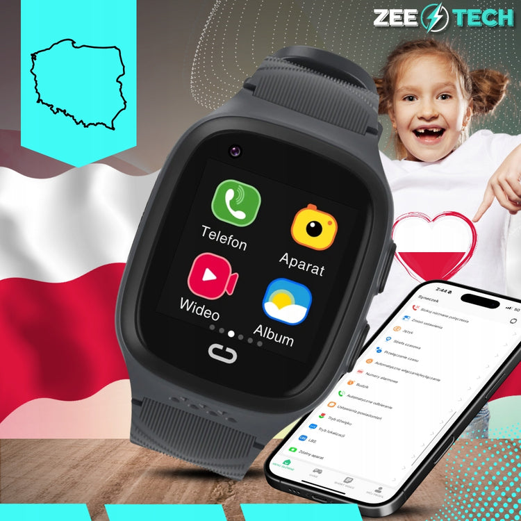 Išmanusis laikrodis vaikams „ZeeTech“ su GPS lokatoriumi, kamera ir vaizdo skambučiais