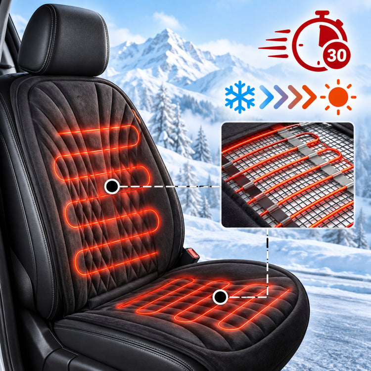 Šildomas automobilio sėdynės užvalkalas „Karcle“, 12 / 24 V