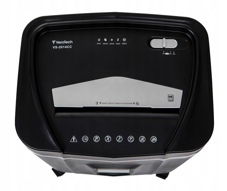 Dokumentų smulkintuvas „Verotech VS-2014CC“, 21 l, 14 lapų, CD ir kortelės