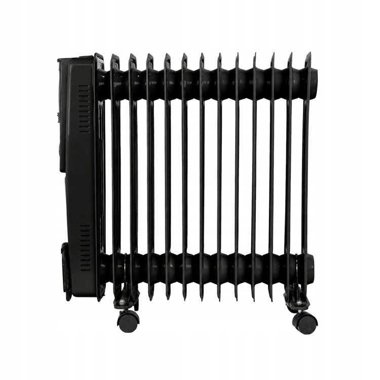 Tylus tepalinis radiatorius su termostatu, 2500 W, 13 sekcijų, juodas