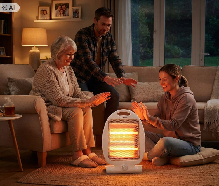 Kvarcinis infraraudonųjų spindulių šildytuvas, 800 W, 2 galios lygiai – nuotrauka 2