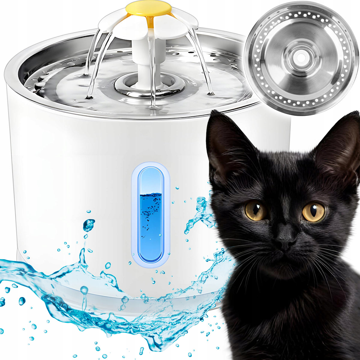 Automatinė gertuvė-fontanas gyvūnams „Renew Force“ su filtru, 2,4 l – nuotrauka 1
