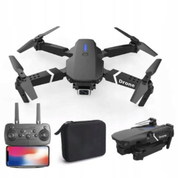 Sulankstomas dronas su Wi-Fi kamera „E88 Pro“ ir dėklu