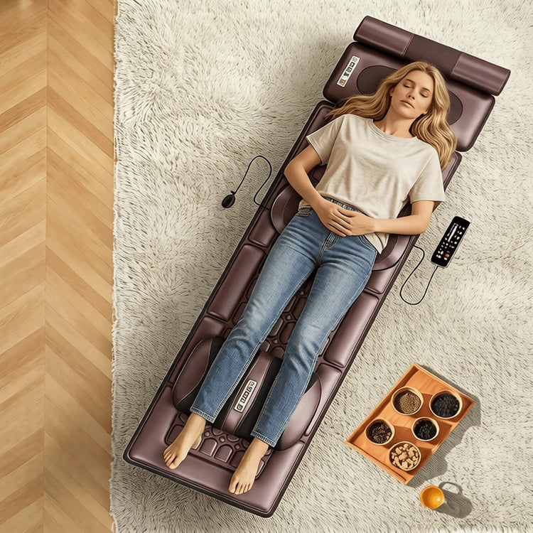 Shiatsu masažinis čiužinys su šildymu kaklui, nugarai ir kojoms, 160 cm