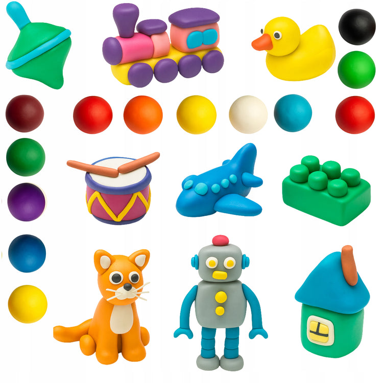 Plastilinas vaikams „Happy Kiddo“, 10 spalvų