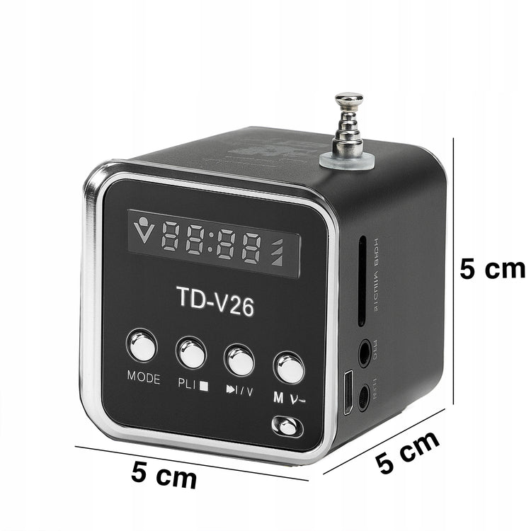 Mini Bluetooth kolonėlė su FM radiju ir LCD ekranu „Retoo“, 3 W