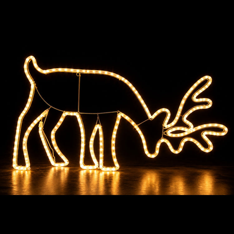 LED neono šiaurės elnias „Gotel“, 100 cm, 8 režimai, lauko dekoracija