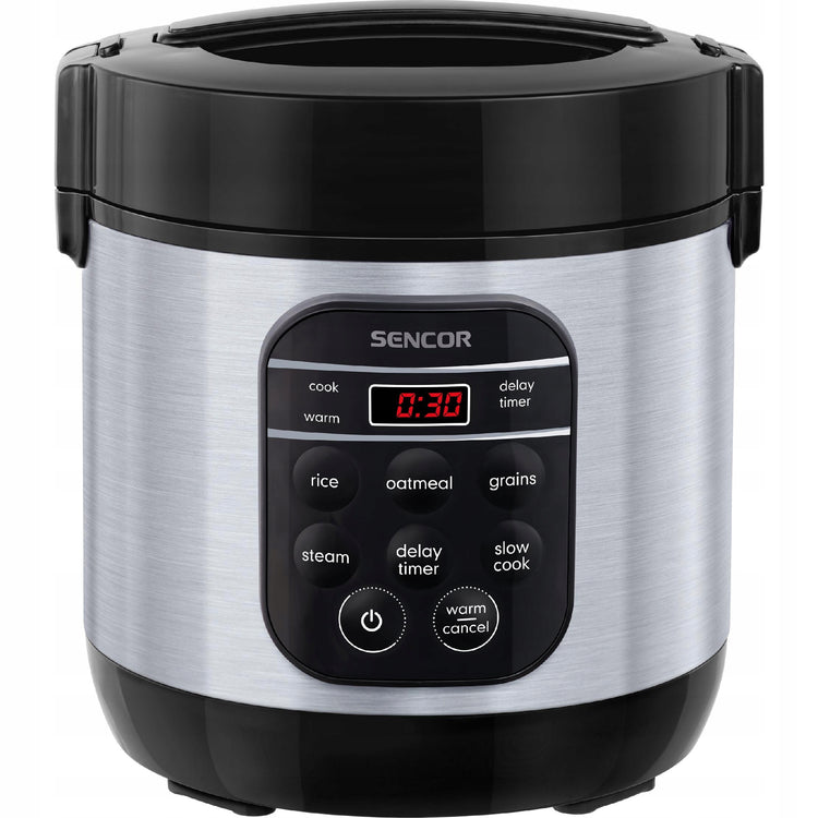 Ryžių viryklė „Sencor SRM 0650SS“, 0,6 l, 350 W, sidabrinė
