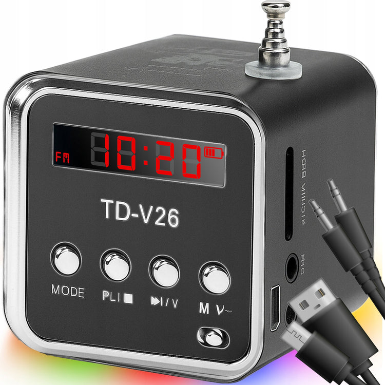 Mini Bluetooth kolonėlė su FM radiju ir LCD ekranu „Retoo“, 3 W