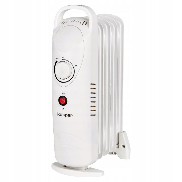 Mažas tepalinis radiatorius su termostatu, 500 W, 5 sekcijos – nuotrauka 3