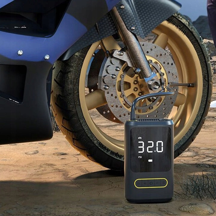 Belaidis kompresorius-išorinė baterija automobiliui ir dviračiui, 10 bar – nuotrauka 6