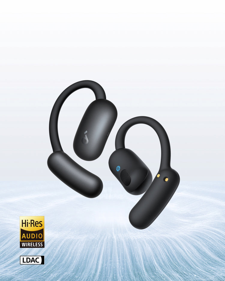 Atviros belaidės ausinės „Anker Soundcore AeroFit 2“, Hi-Res, juodos