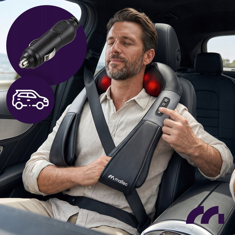 Shiatsu masažinis diržas „Maltec PRO-Comfy30W-02“ kaklui, nugarai ir pėdoms su šildymu – nuotrauka 4