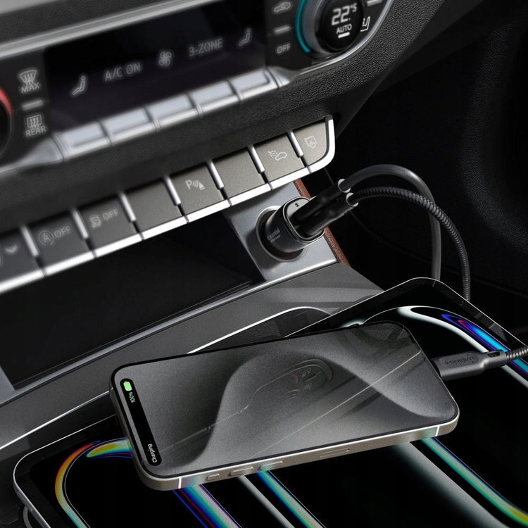 Automobilinis kroviklis „Spigen ArcStation Essential EV502“, 2× USB-C, PD, PPS