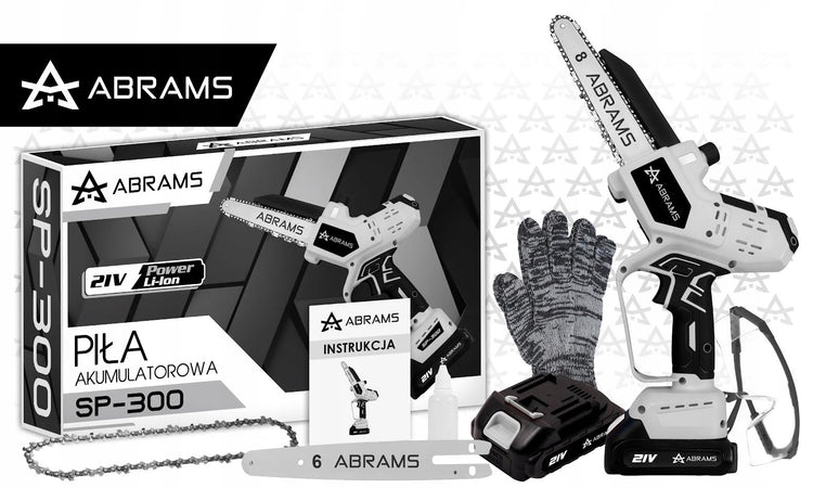 Akumuliatorinis grandininis pjūklas „Abrams“ 8", 2 × 21 V – nuotrauka 2