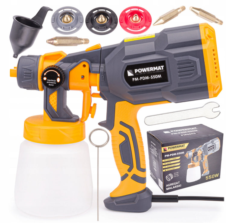 Elektrinis dažymo pistoletas „Powermat“, 550 W, 0,8 l