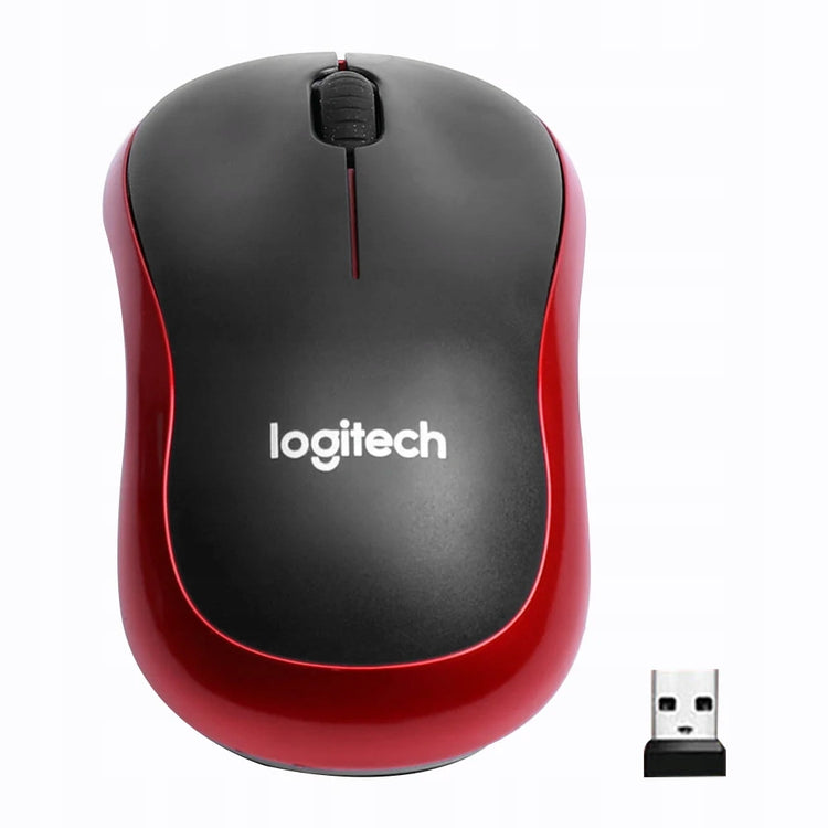 Belaidė pelė „Logitech M185“, 1000 DPI, 2,4 GHz, raudona