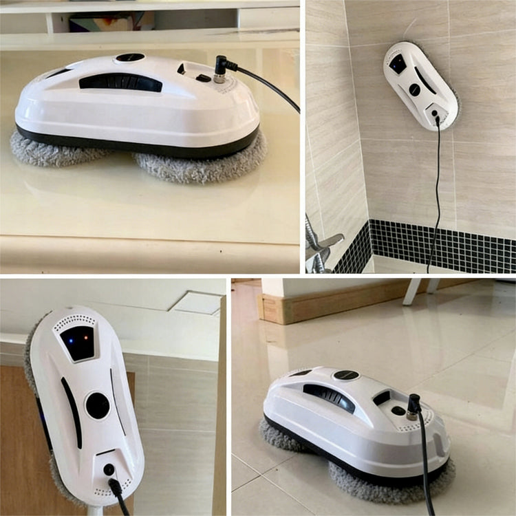 Langų valymo robotas su pultu ir apsauginiu lynu, HCR-02, baltas – nuotrauka 5