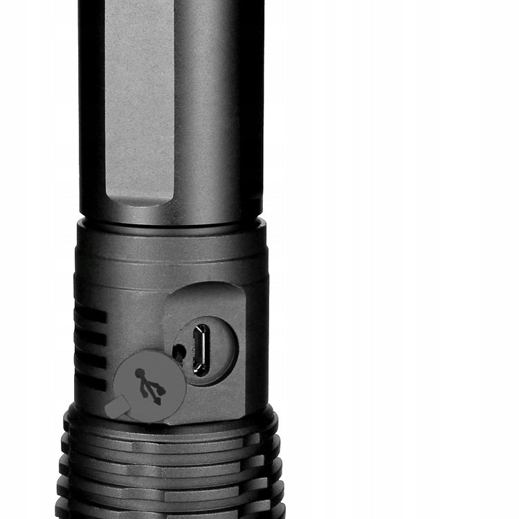 Taktinis LED žibintuvėlis XHP50 su ZOOM, 1000 lm, IPX8