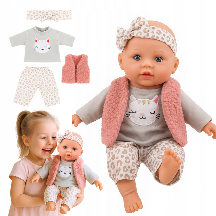 Interaktyvi dainuojanti lėlė-kūdikis „Smily Play“, 32 cm, su priedais