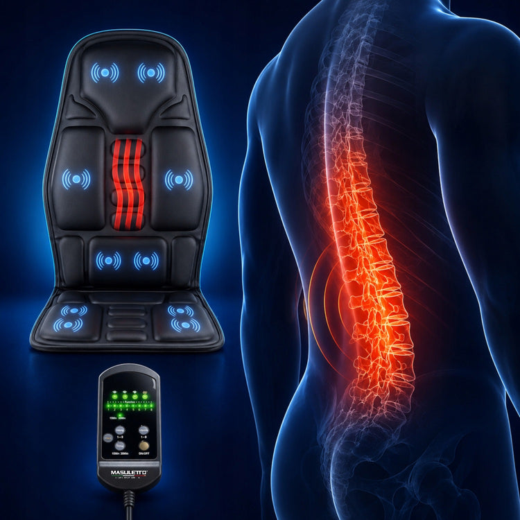 Masažinis kilimėlis su šildymu automobiliui ir biurui „Masuletto Thermo Relax V5 PRO“