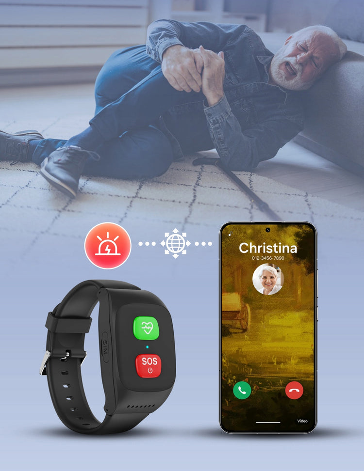 GPS lokatorius senjorams su SOS mygtuku ir kritimo jutikliu „Winanqe“