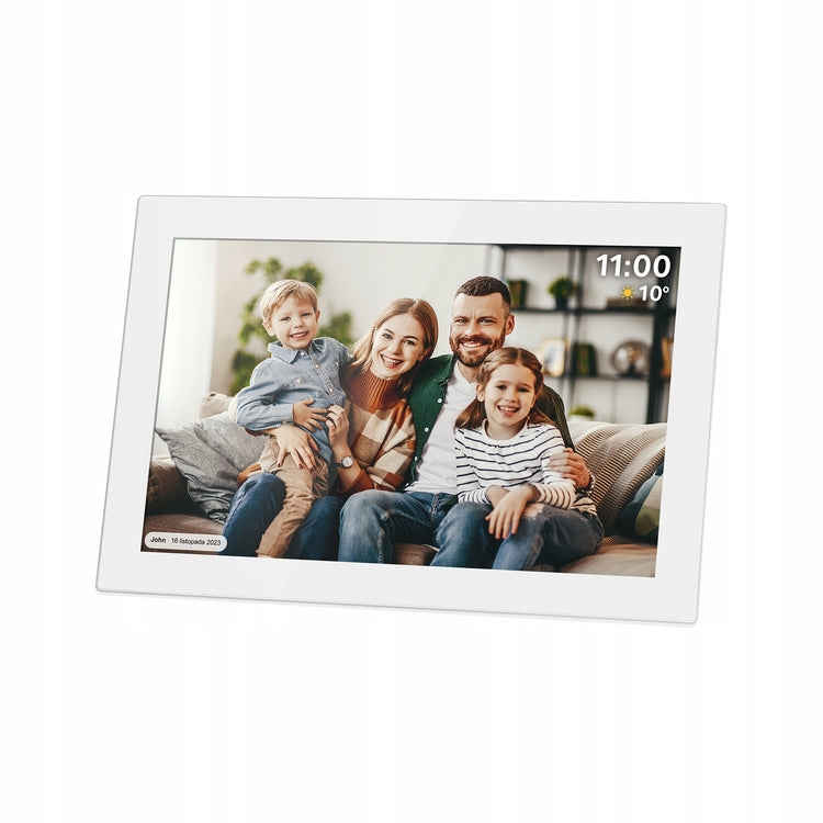 Skaitmeninis nuotraukų rėmelis „Kruger&Matz KM1100W“ 10,1", Wi-Fi, baltas