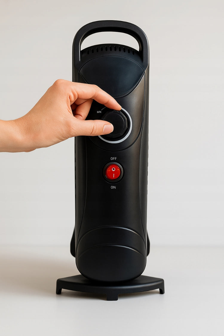 Mini tepalinis radiatorius „Kaspar“ su termostatu, 500 W, 5 sekcijos