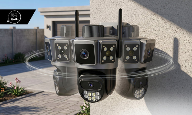 Dviguba Wi-Fi stebėjimo kamera „Heelly Pro“, 2 × 5 MP, besisukanti – nuotrauka 6