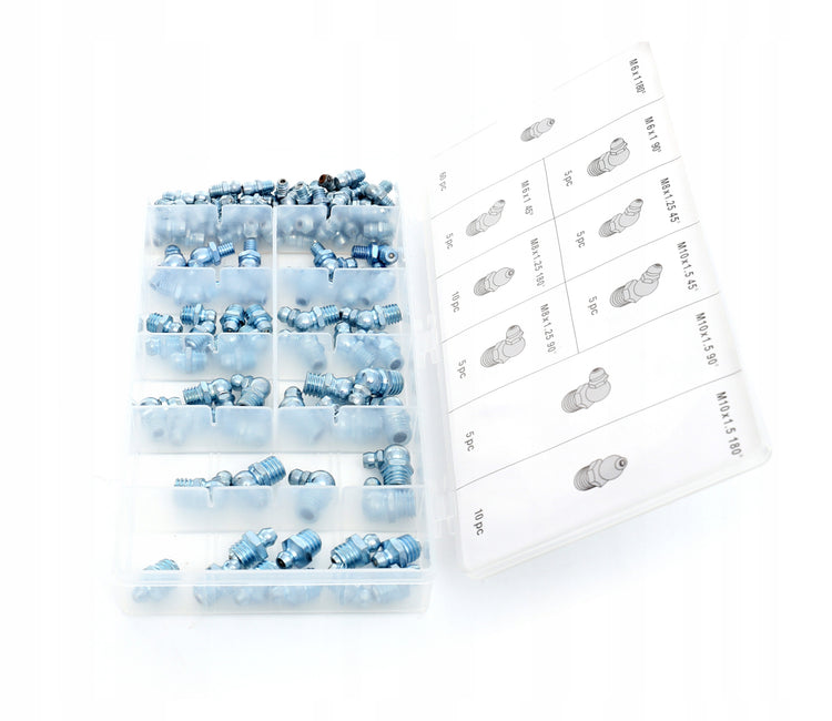 Tepalinių ir tepimo antgalių rinkinys „Kraft&Dele KD10507“, M6/M8/M10, 110 vnt.