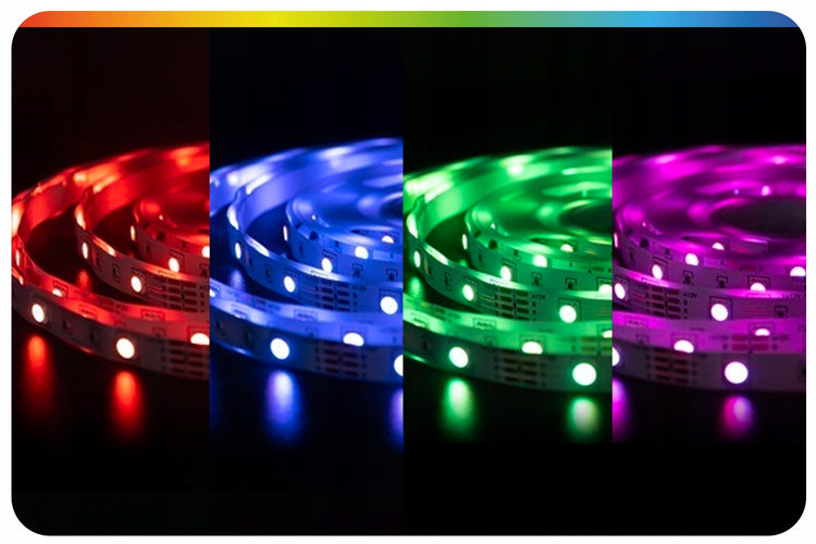 RGB LED juosta 10 m su Bluetooth, pultu ir muzikos režimu