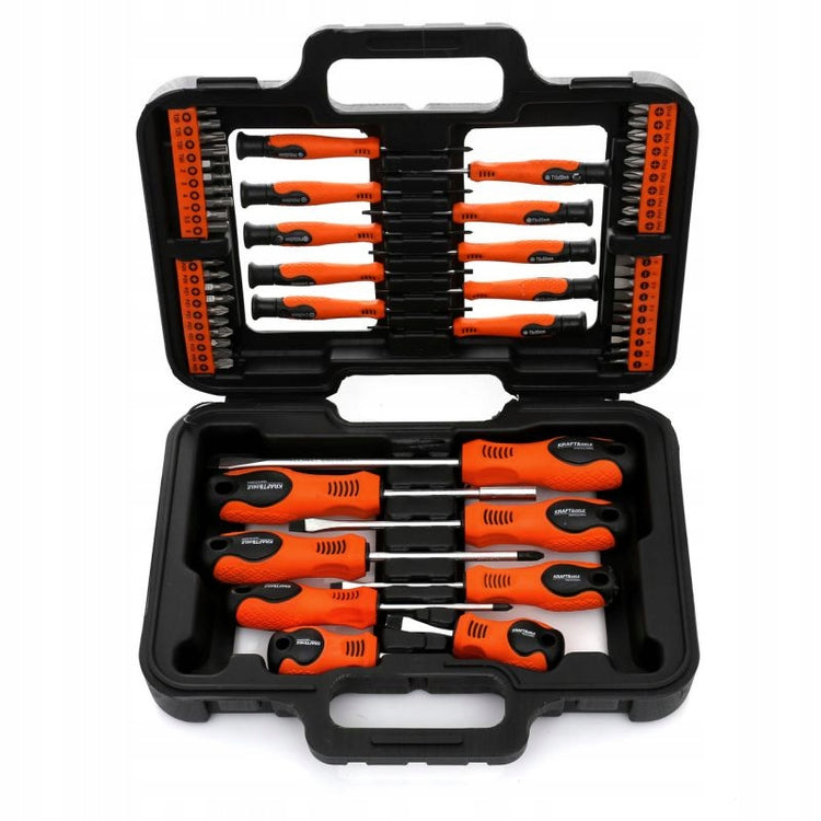 Atsuktuvų ir antgalių rinkinys „Kraft&Dele KD10903“, 58 elementų, dėkle