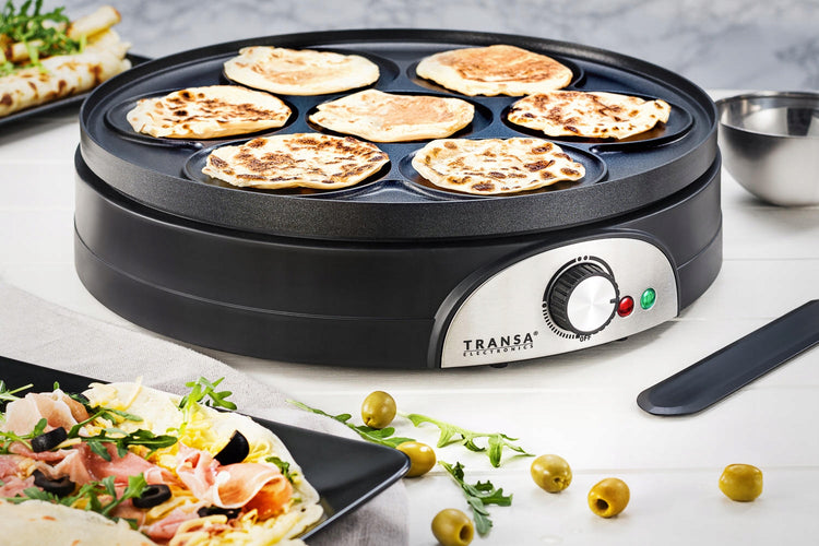 Dvipusė blynų keptuvė „Transa Electronics DualPan“ 2 in 1, 37 cm, 1500 W