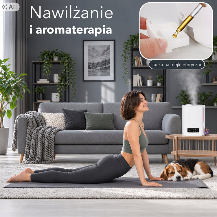 Oro drėkintuvas su higrostatu, aromaterapija ir pultu, 5 l – nuotrauka 5
