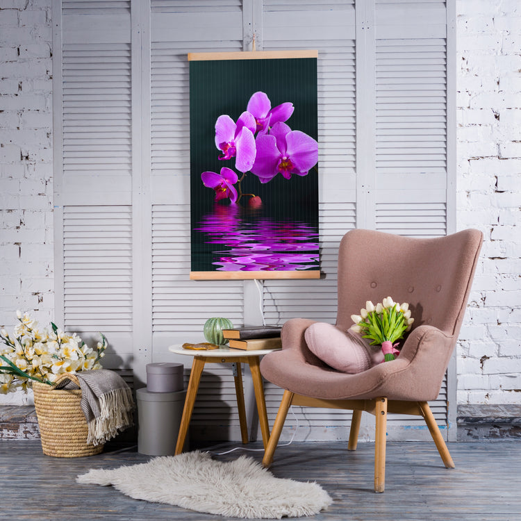 Sieninis infraraudonųjų spindulių šildytuvas-paveikslas „Trio Orchidea“, 430 W – nuotrauka 5