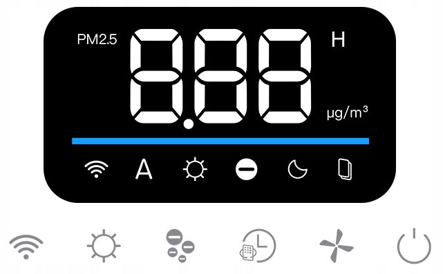 Išmanusis Wi-Fi oro valytuvas su HEPA, UV ir jonizacija, 300 m³/h