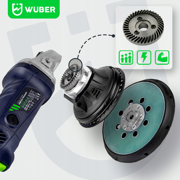 Ekscentrinė automobilio poliravimo mašinėlė „Wuber WR-OP-1500“, 1500 W