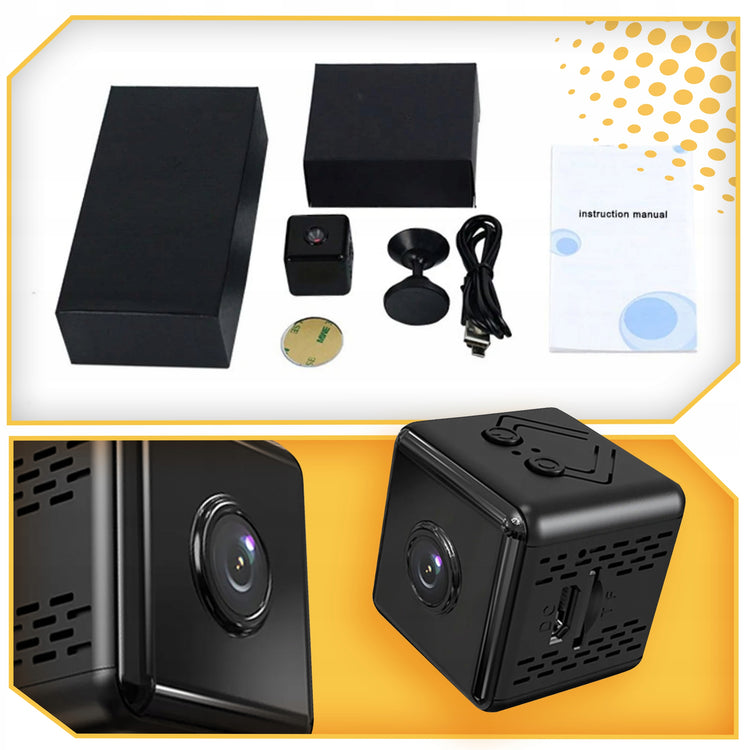 Mini Wi-Fi kamera „Lewer“ 4K su naktiniu matymu ir laikikliu