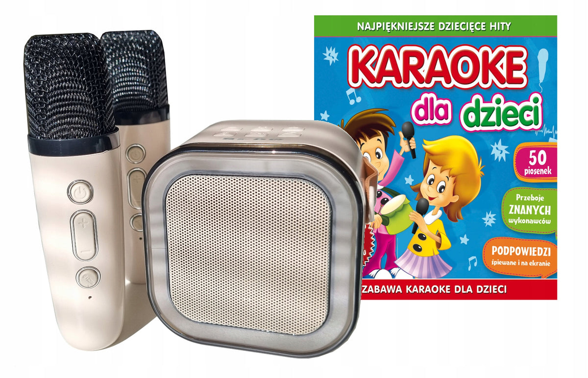 Belaidė karaoke kolonėlė su 2 mikrofonais vaikams „LK Avalon“