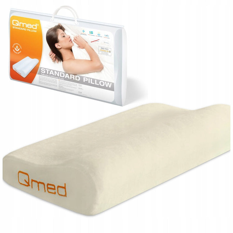 Ortopedinė profiliuota pagalvė „Qmed Standard“, memory foam, 52 × 32 cm