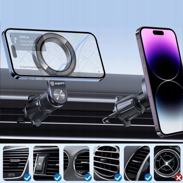 Magnetinis automobilinis telefono laikiklis „Supero“ ant grotelės, MagSafe