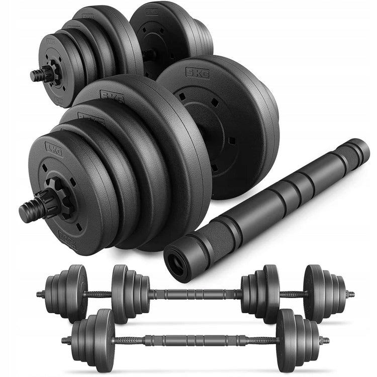 Reguliuojamų hantelių rinkinys „Trex Sport“ su grifu, 2 × 20 kg (40 kg)