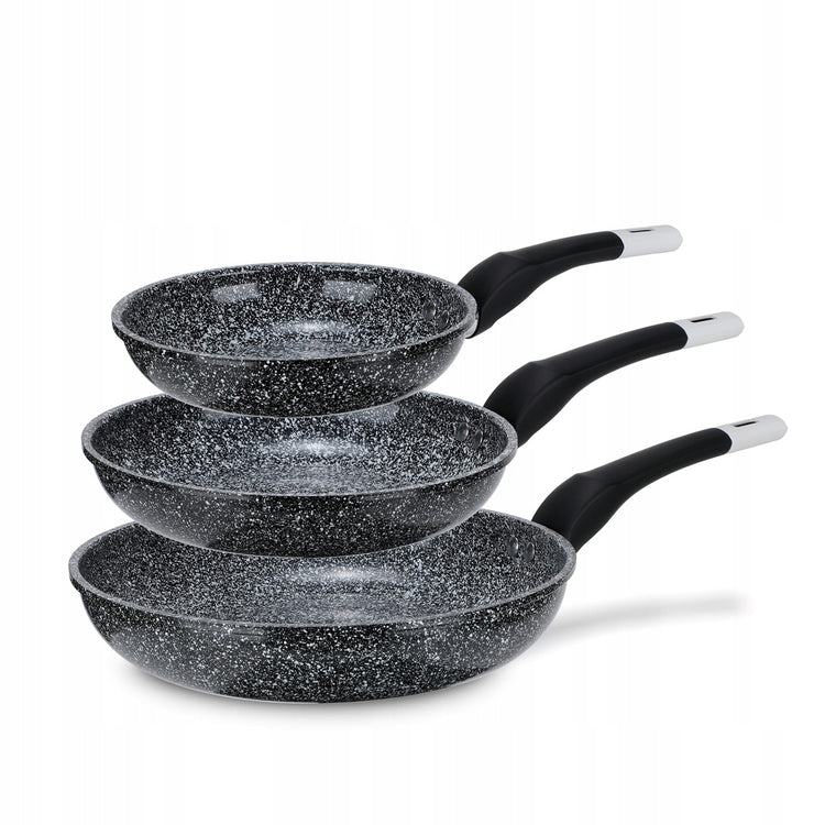 Keptuvių rinkinys „Elitehoff“ su marmurine danga, 3 vnt., 20 / 24 / 28 cm – nuotrauka 2