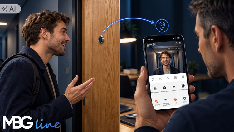 Belaidė Wi-Fi durų akutė su kamera „MBG Line“ Tuya, 3 MP, judesio jutiklis