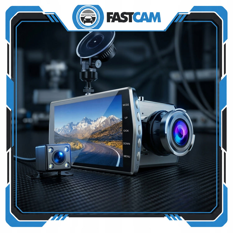 Vaizdo registratorius „Fastcam B401“ su galine kamera ir stovėjimo režimu, Full HD – nuotrauka 3