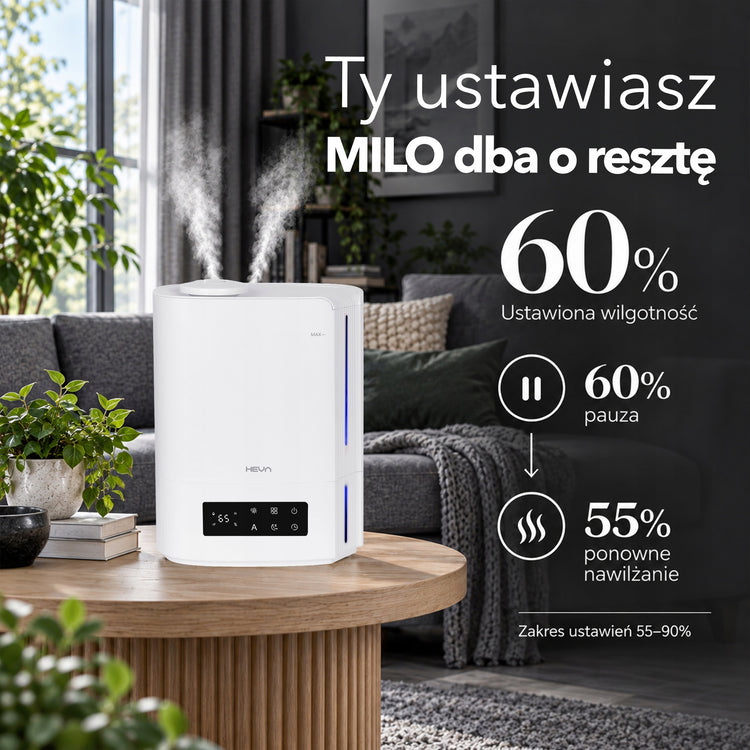 Oro drėkintuvas su higrostatu, aromaterapija ir pultu, 5 l – nuotrauka 2