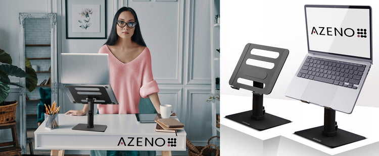 Reguliuojamas nešiojamojo kompiuterio stovas „Azeno AZ-0139“